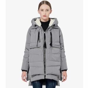 Orolay Women's Gray Thickened Down Puffer Jacket‎ Size 3XL Winter Ski Snowboard